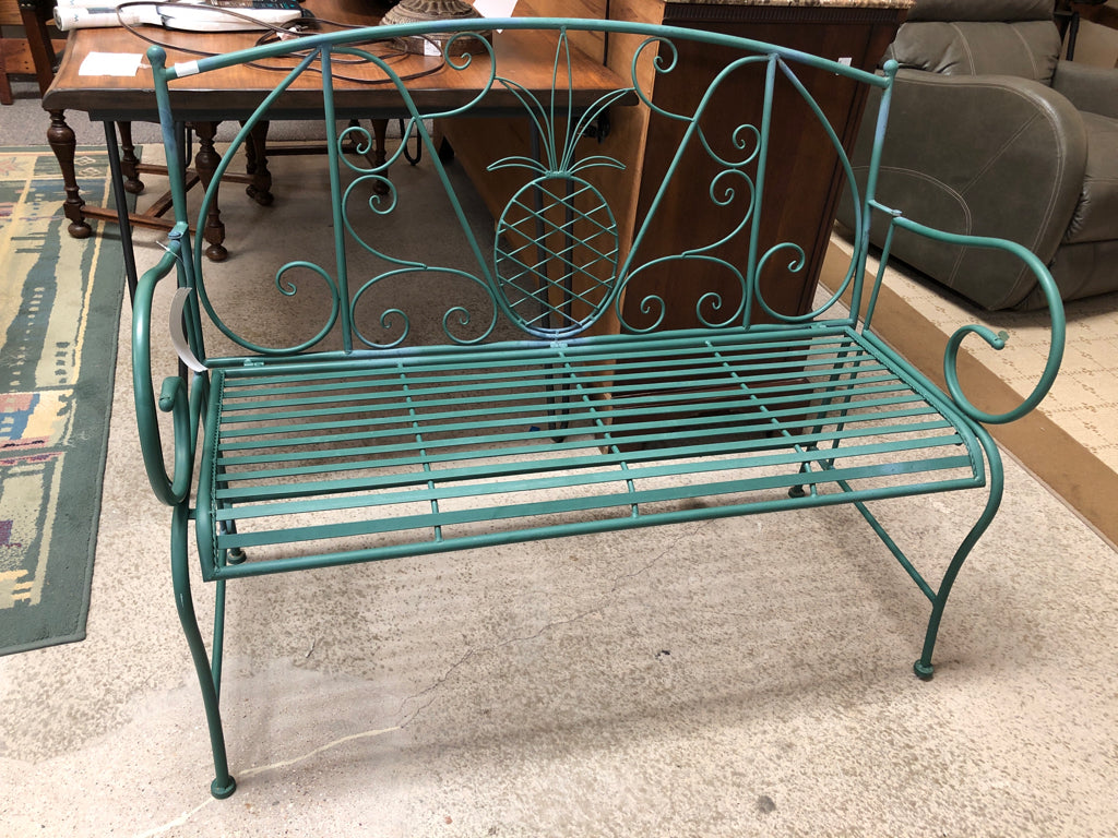 Green Patio Bench