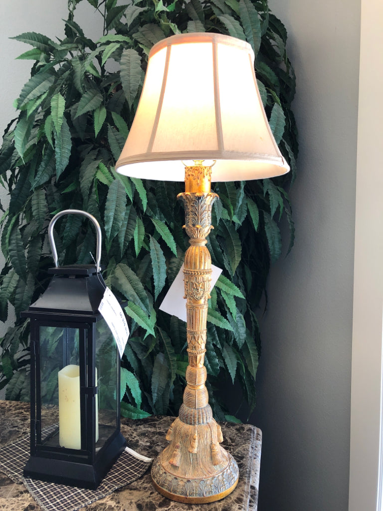 Large Gold Buffet Lamp