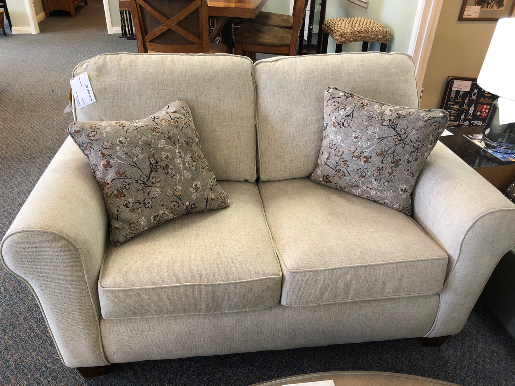 Gray Cloth Love Seat