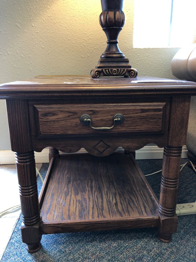 Oak End Table