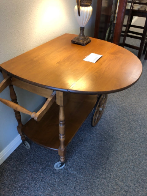 Small Drop-Leaf Tea Cart