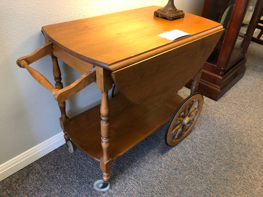 Small Drop-Leaf Tea Cart