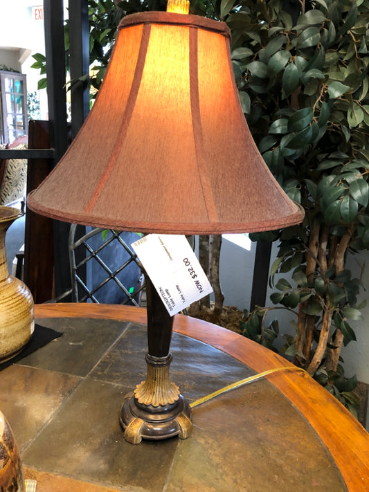 Table Lamp with Red Shade