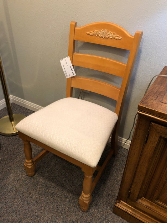 Straight Back Wooden Chair