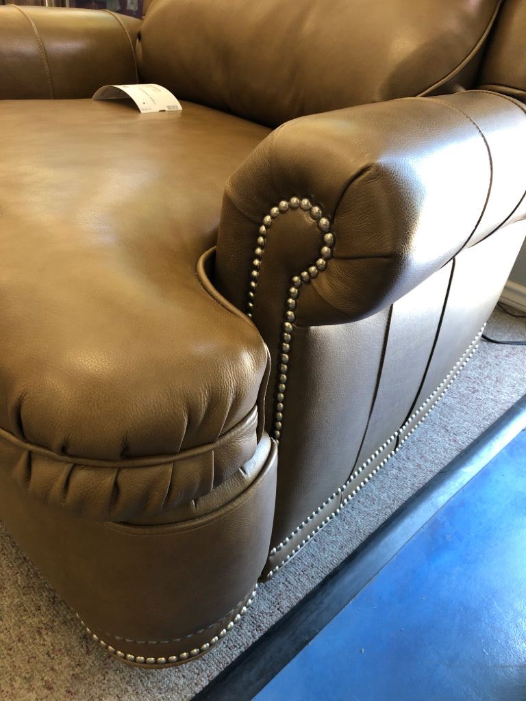Leather Recliner w/Nailheads