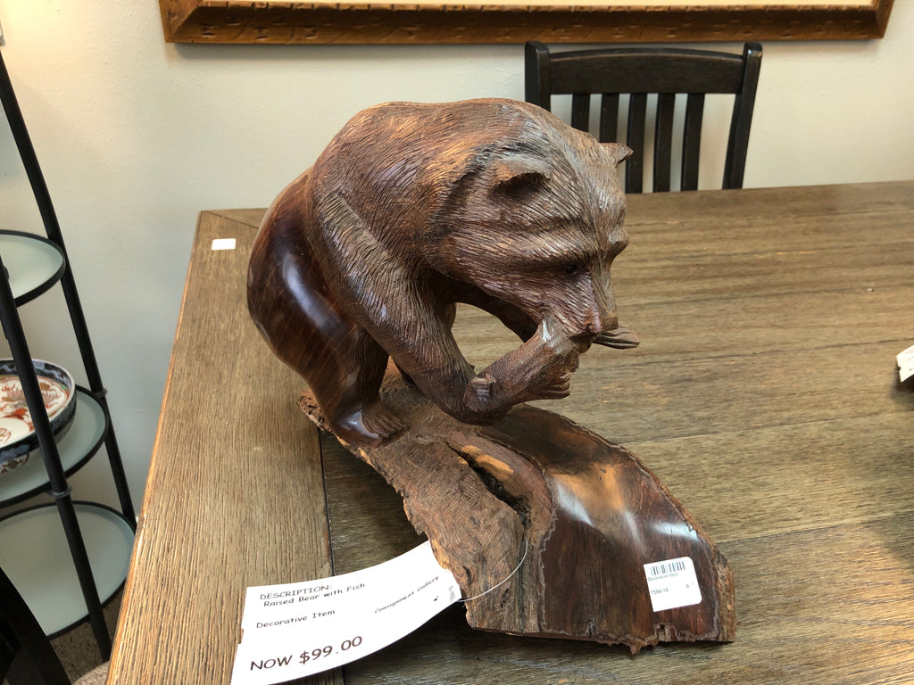 Raised Bear with Fish