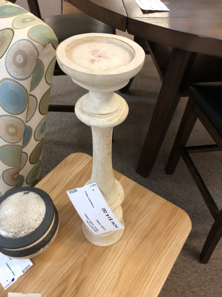 White Candle Holder
