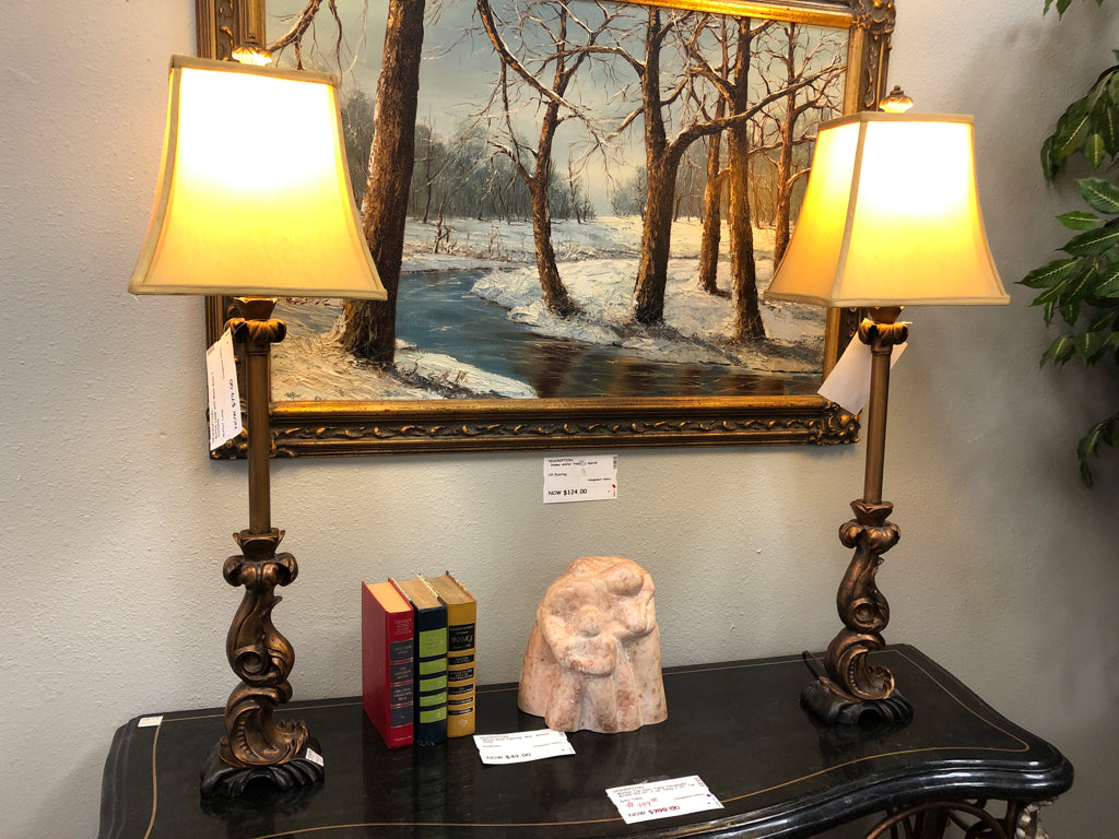 Buffet Lamp with Black Base (2 available)