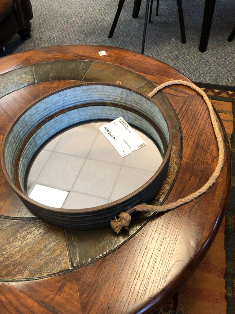 Round Mirrored Tray