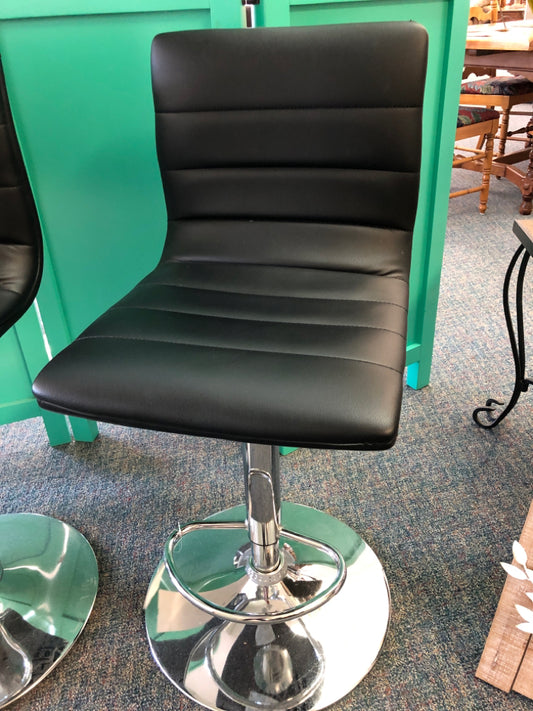 Black Leather Bar Stool