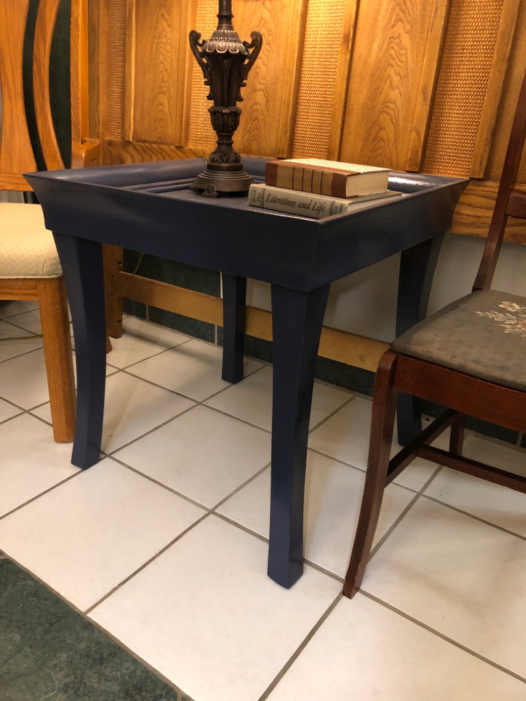 Blue End Table