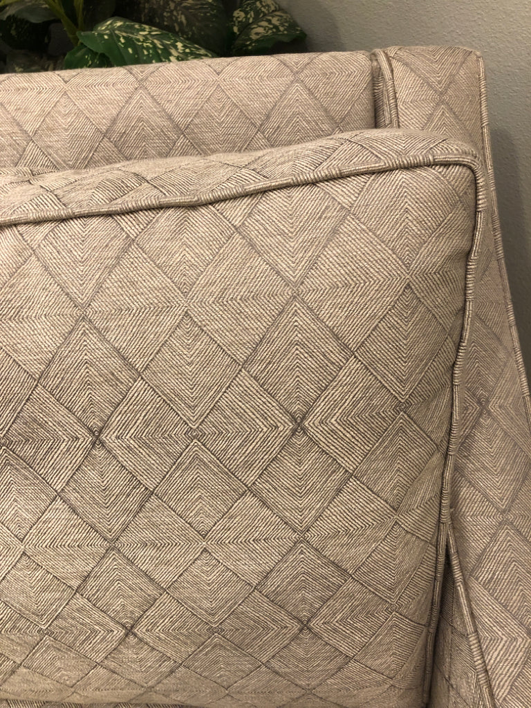 Gray Fabric Chair with Ottoman by Ballard Design (2 available)