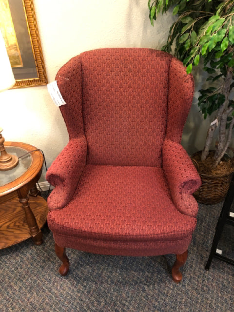 Red/Pink Wingback Chair