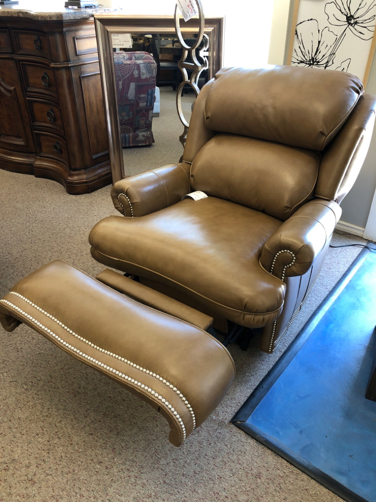Leather Recliner w/Nailheads