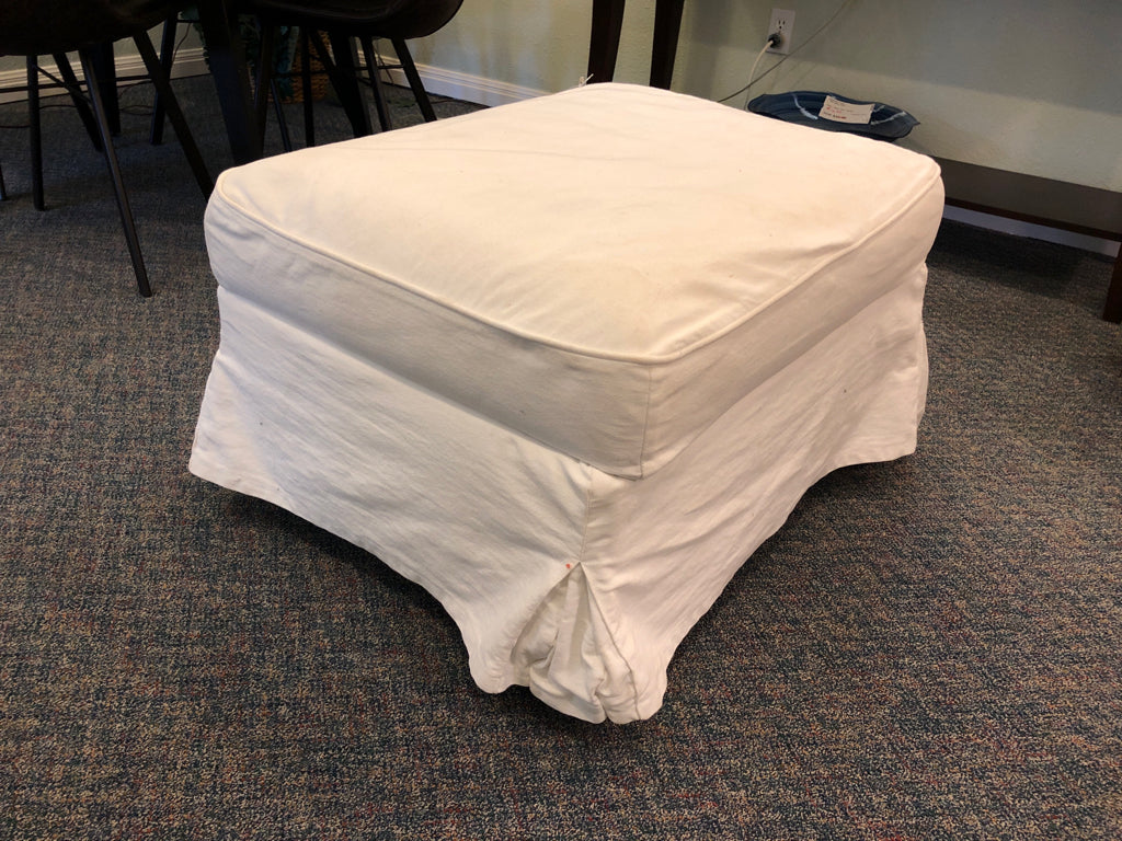 White Storage Ottoman