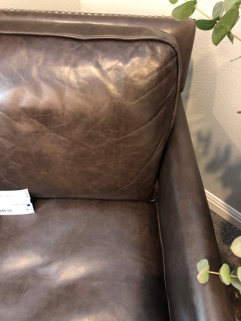 Dark Brown Leather Chair by Uttermost