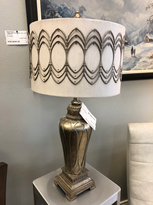 Silver Base Table Lamp