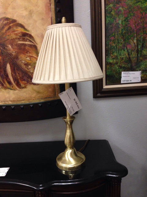 Lamp w/Slender Gold Base