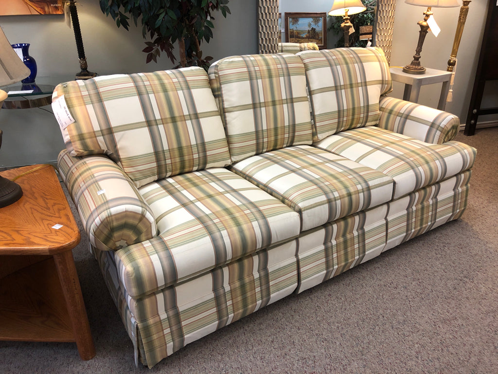 Ethan Allen Plaid Sofa