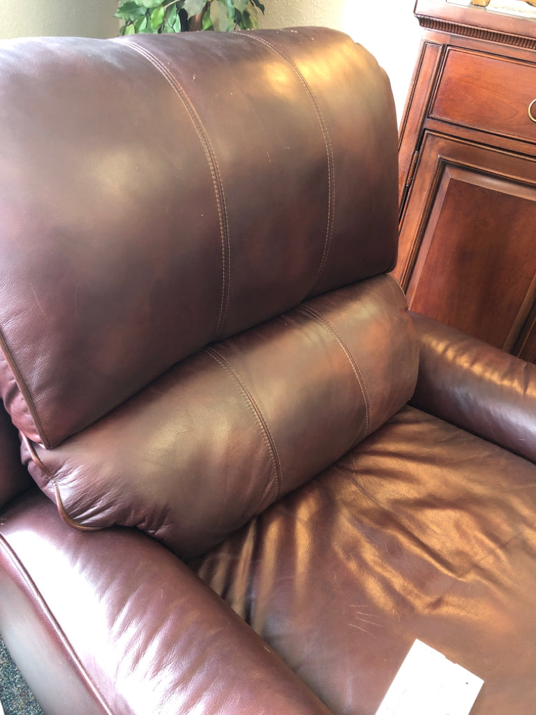 Mauve Leather Recliner