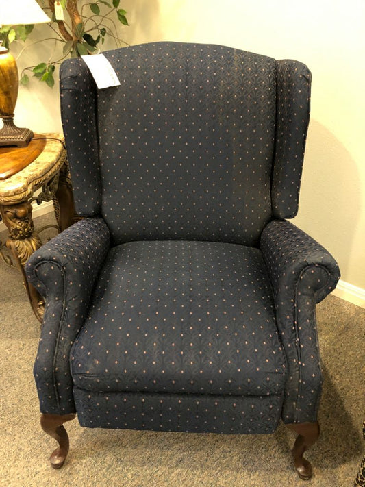 Blue Fabric Recliner