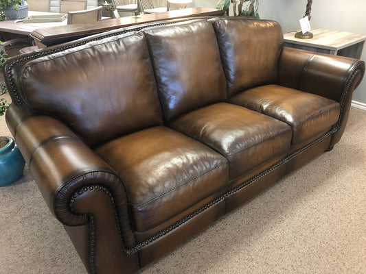 Brown Leather Sofa from Haverty's