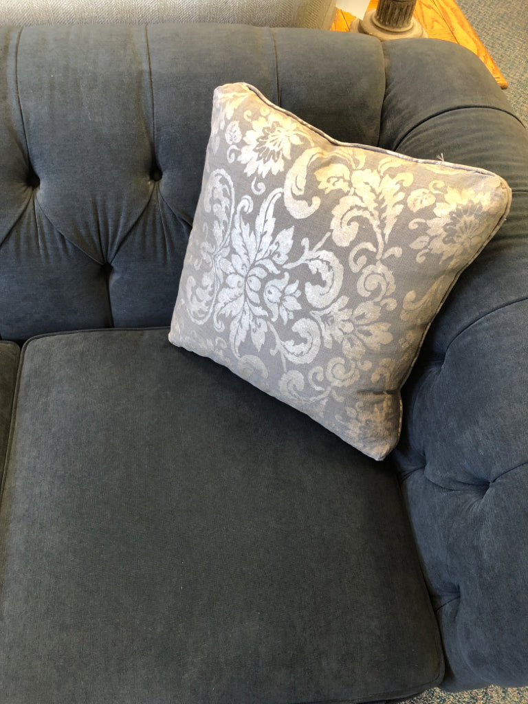 Gray Tufted Sofa by Bernhardt