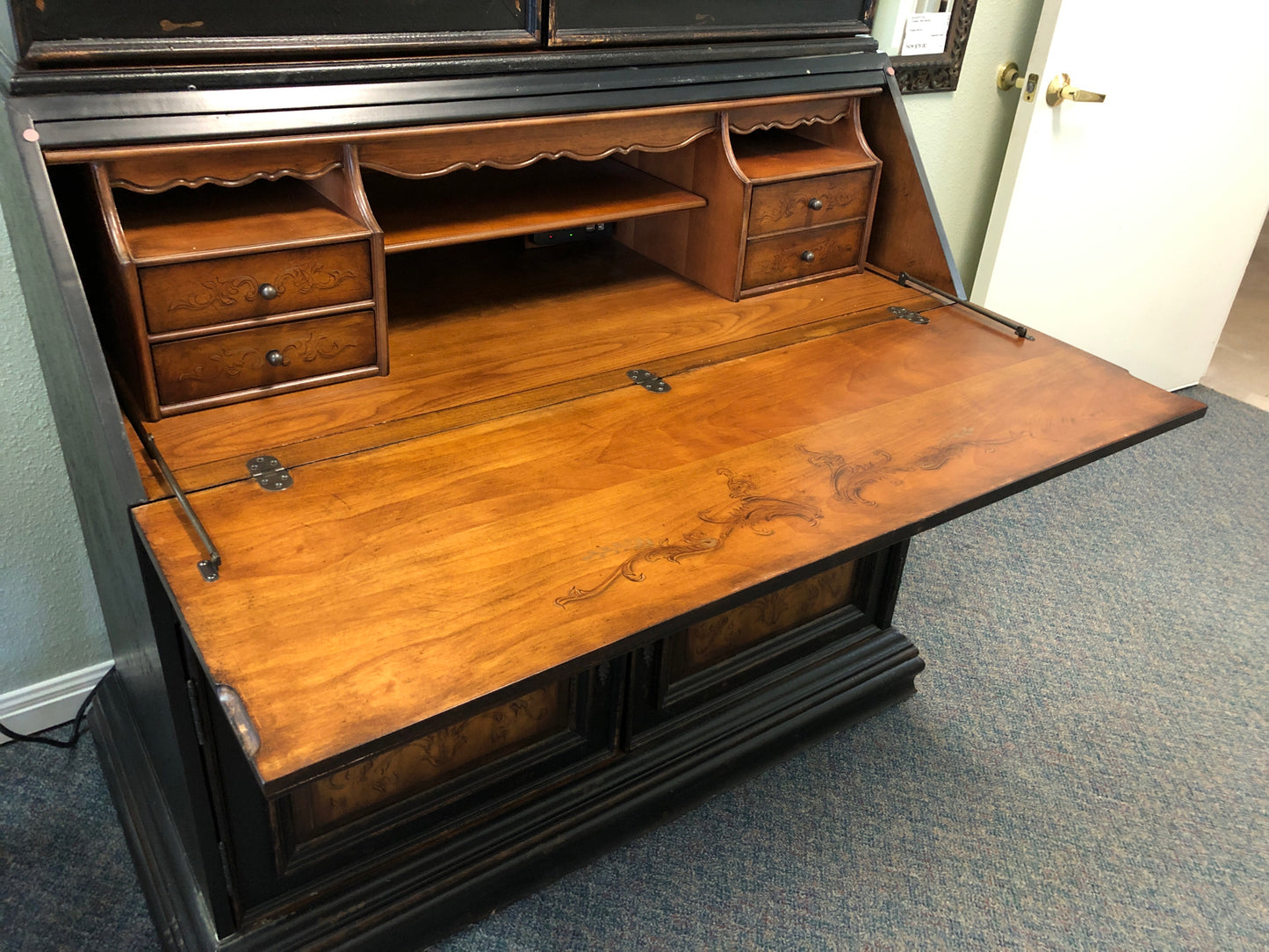Black & Gold Secretary by Hooker Furniture