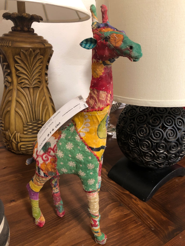 Colorful Fabric Giraffe