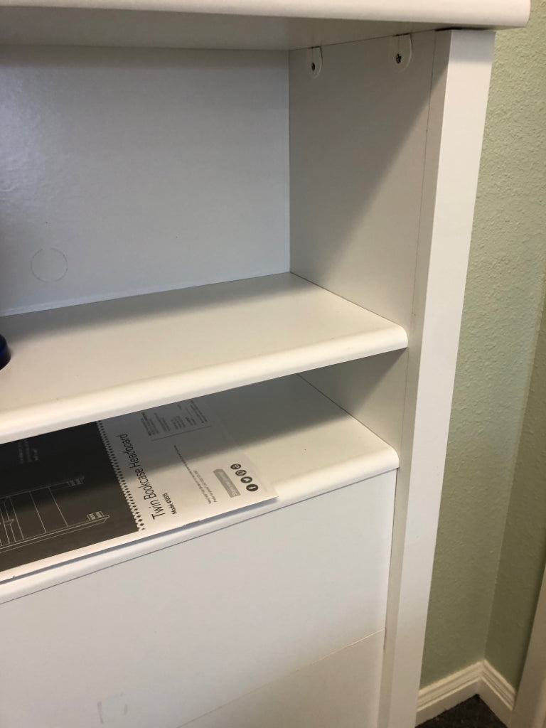 Twin Headboard with Built-In Bookcase