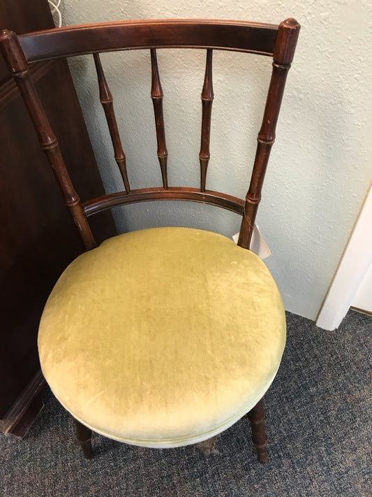 Brown Chair with Green Cushion