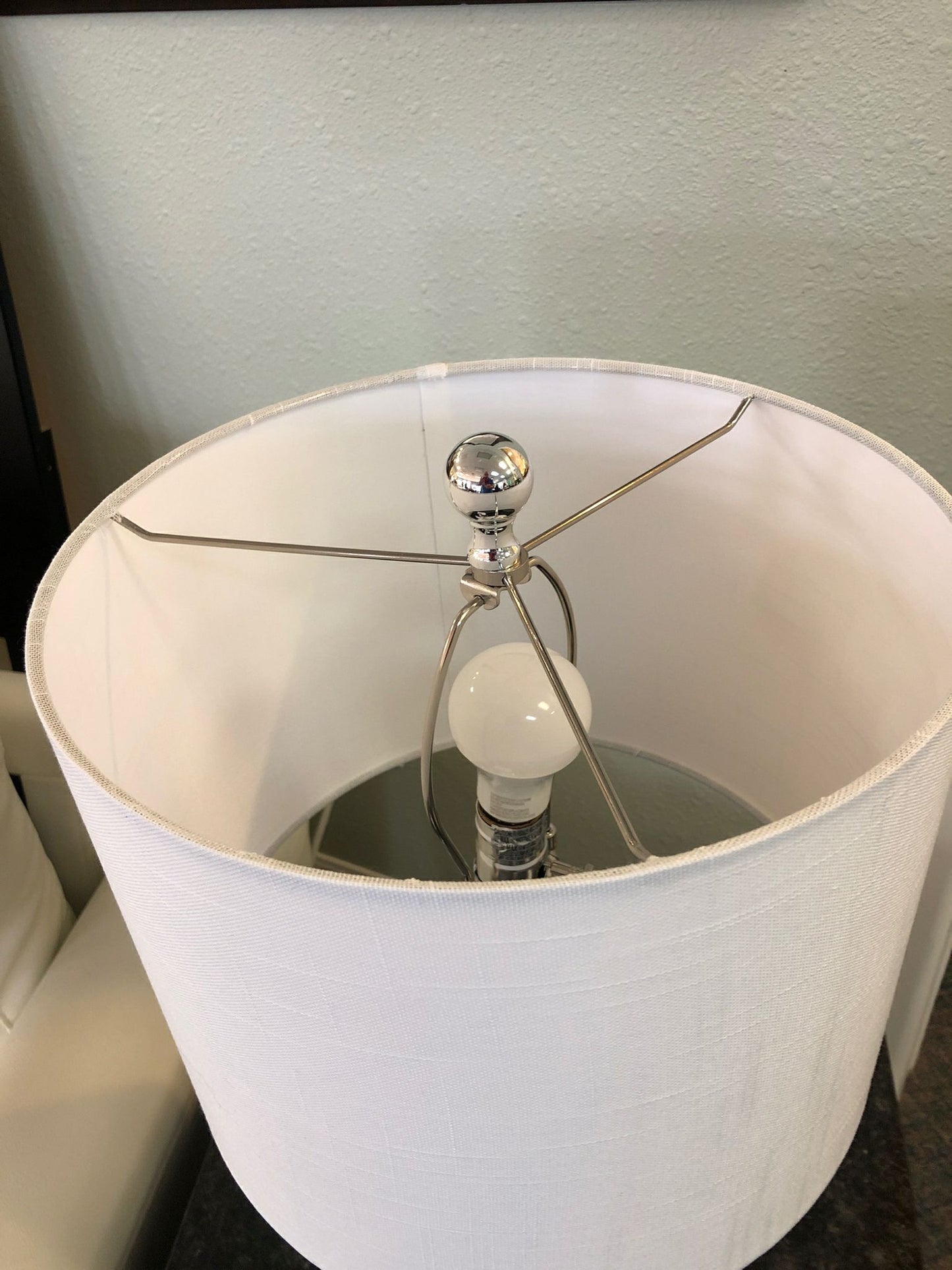 Marsh Glass Table Lamp with Linen Drum Shade (3 available)