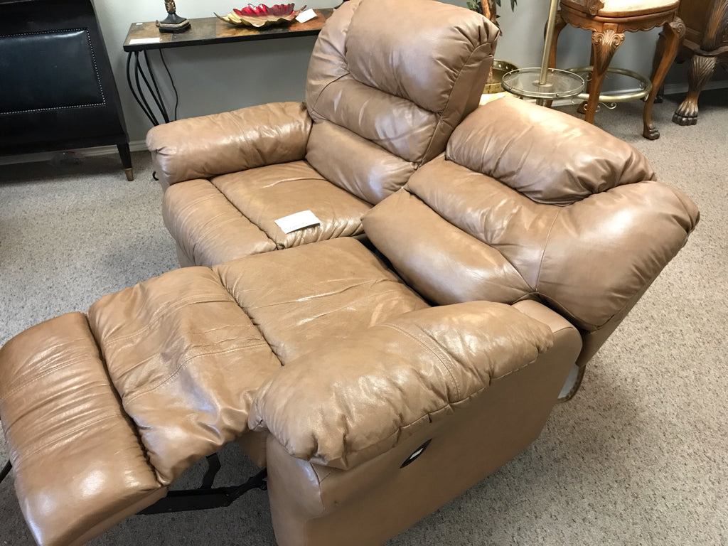 Leather Doble Reclining Loveseat
