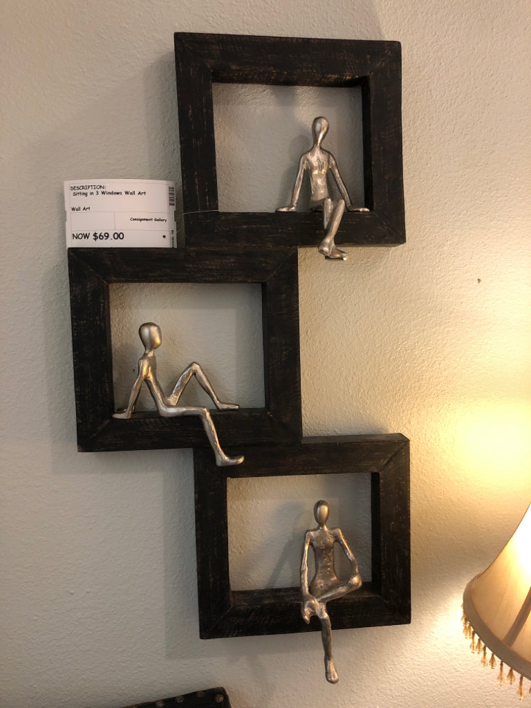 Sitting in 3 Windows Wall Art