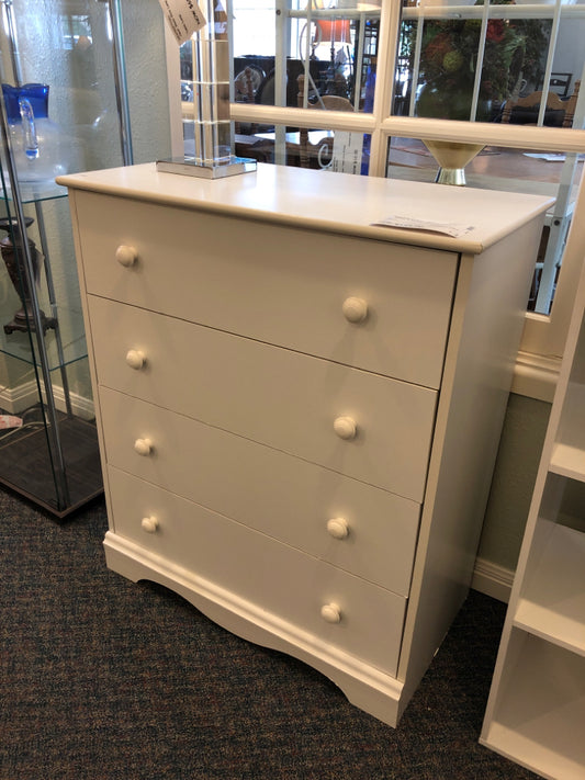 White 4-Drawer Chest