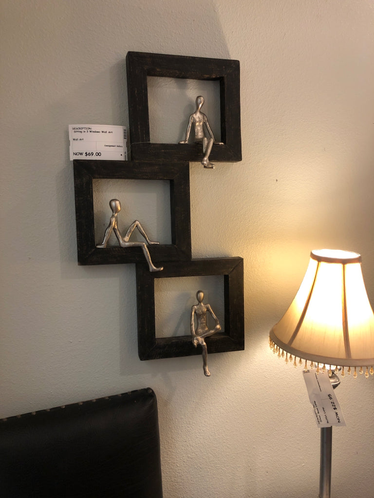 Sitting in 3 Windows Wall Art