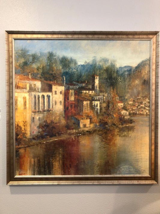 Large Canvas of Buildings & Water