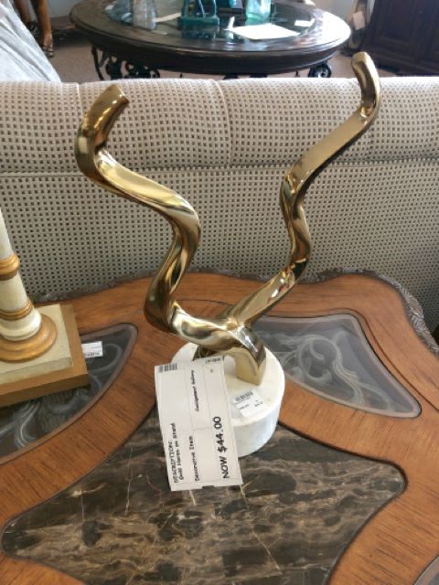 Gold Horns on Stand