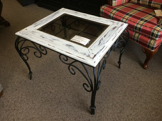 End Table w/Glass Top