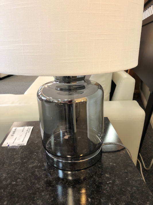 Marsh Glass Table Lamp with Linen Drum Shade (3 available)