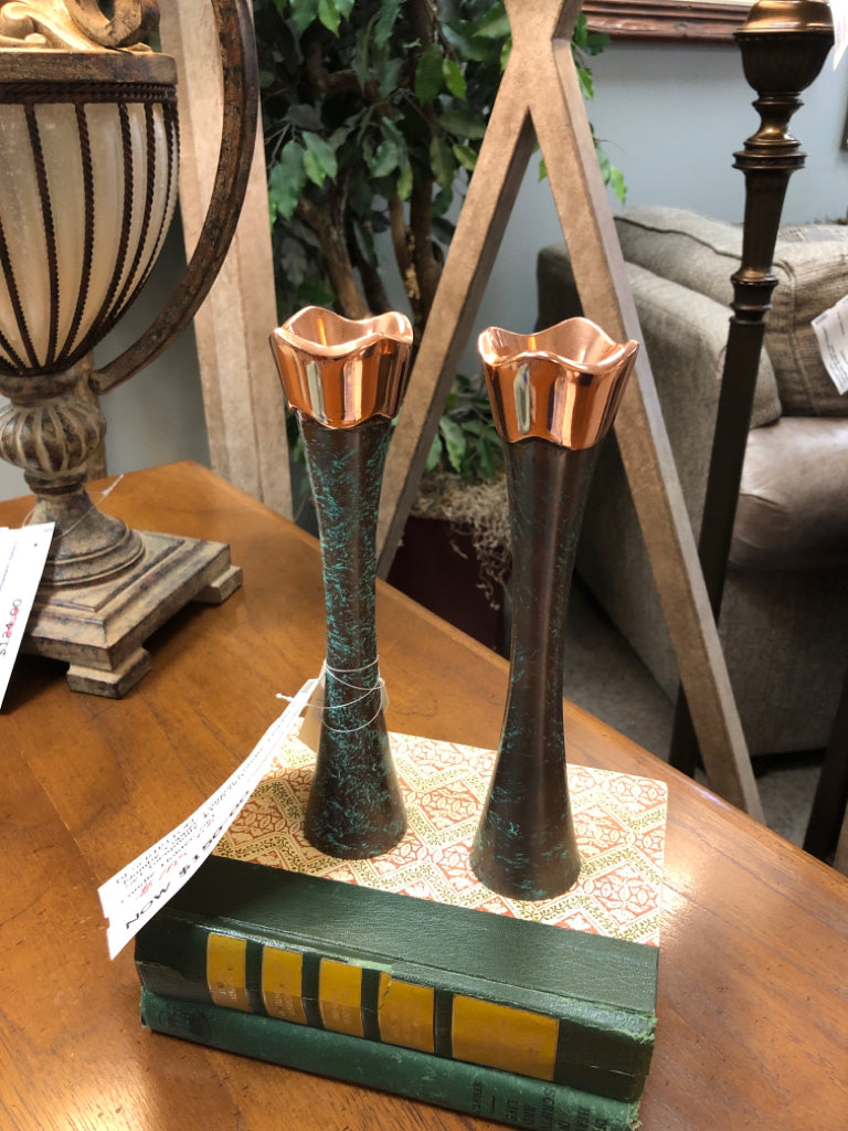 Nambe Copper Canyon Candle Holders Set (originally $170.00)