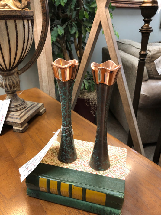 Nambe Copper Canyon Candle Holders Set (originally $170.00)