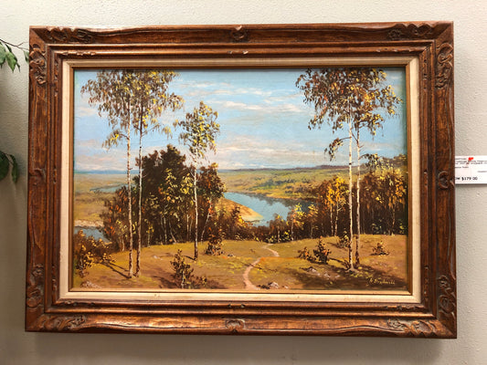 Fall Landscape Painting Hungarian Artist-1924 IRE Stryjkowski Original