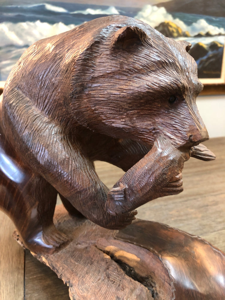 Raised Bear with Fish