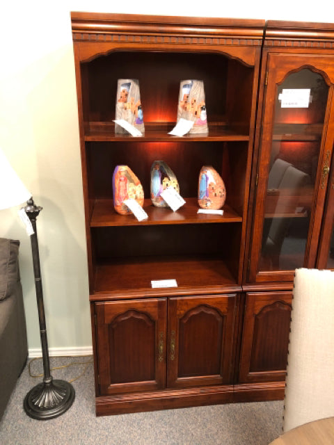 Hooker Bookshelf with Doors on Bottom