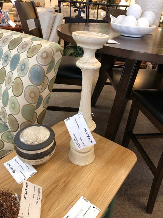 White Candle Holder