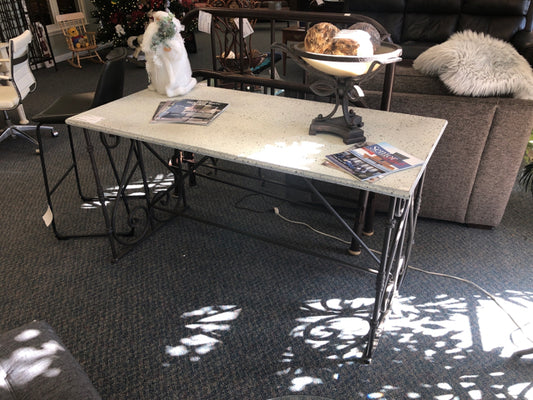 White Top Sofa Table