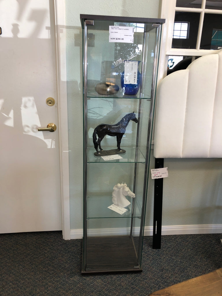 Glass Curio Cabinet (2 available)
