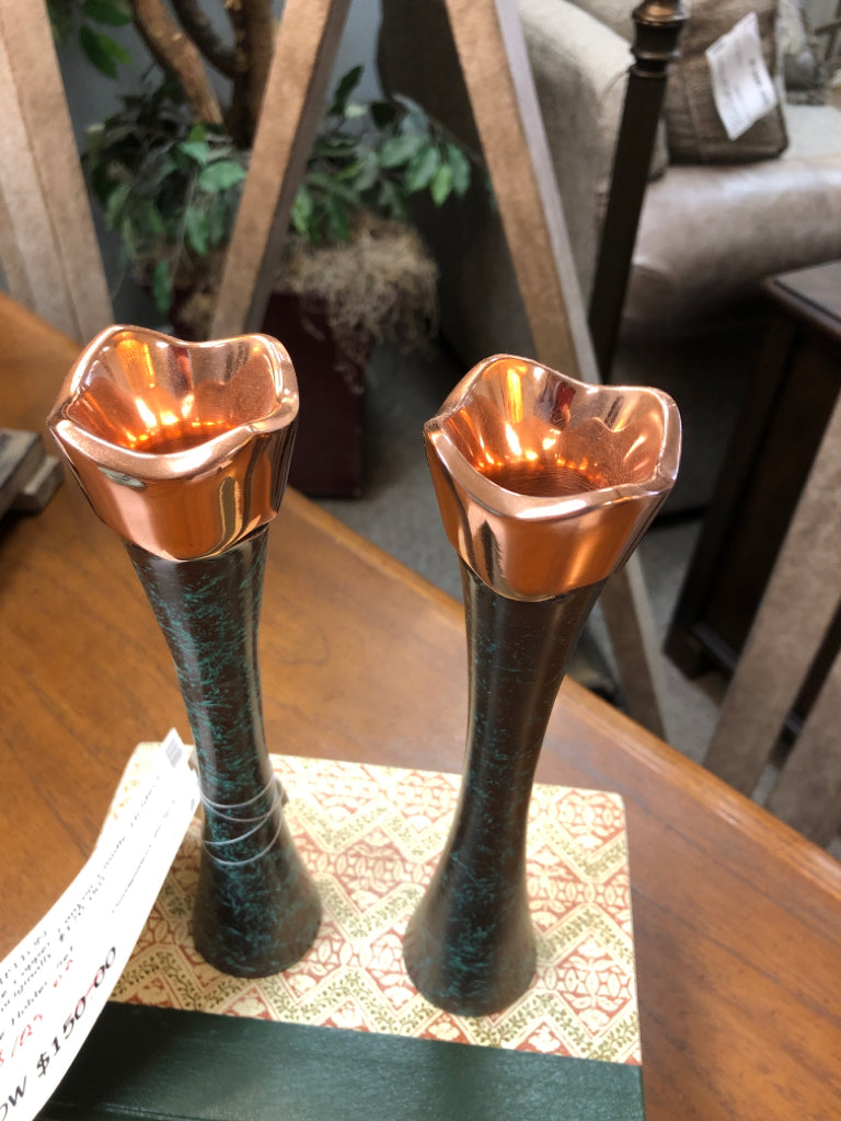 Nambe Copper Canyon Candle Holders Set (originally $170.00)
