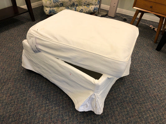 White Storage Ottoman